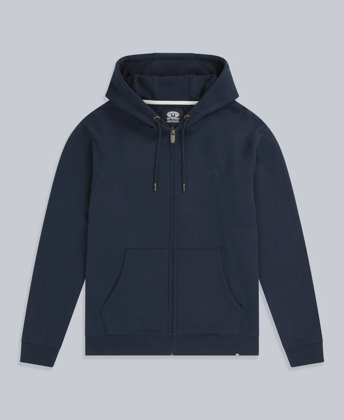 Woody Mens Organic Zip Hoodie - Navy