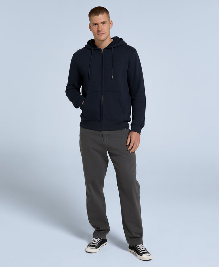 Woody Mens Organic Zip Hoodie - Navy