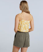 Stella Womens Organic Cropped Cami - Yellow