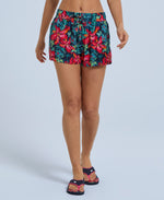 Sand-Dune Recycled Womens Printed Shorts - Red