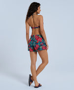 Sand-Dune Recycled Womens Printed Shorts - Red