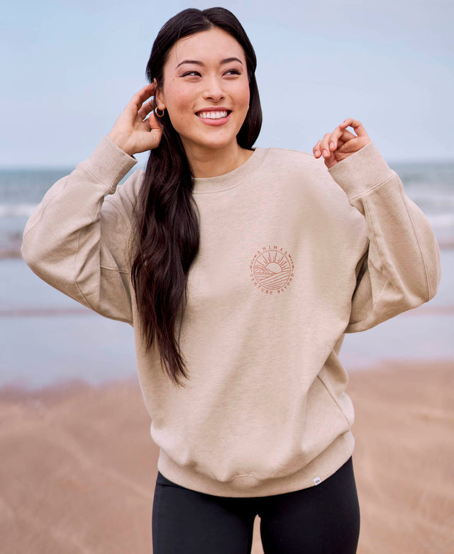 Dakota Womens Organic Sweatshirt - Light Beige