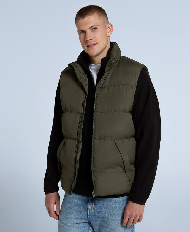 Haworth Mens Padded Gilet - Dark Khaki