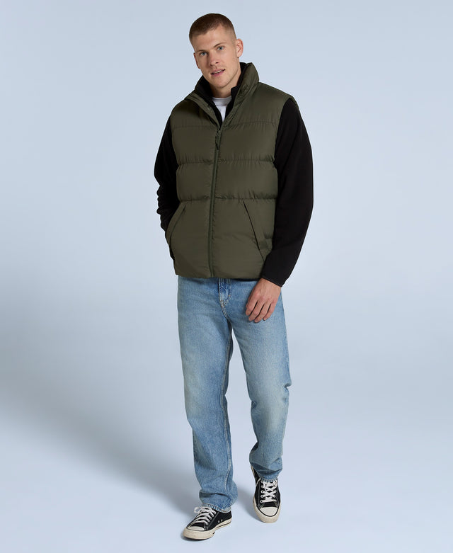 Haworth Mens Padded Gilet - Dark Khaki