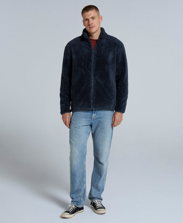 Teddy Mens Fleece Jacket - Navy