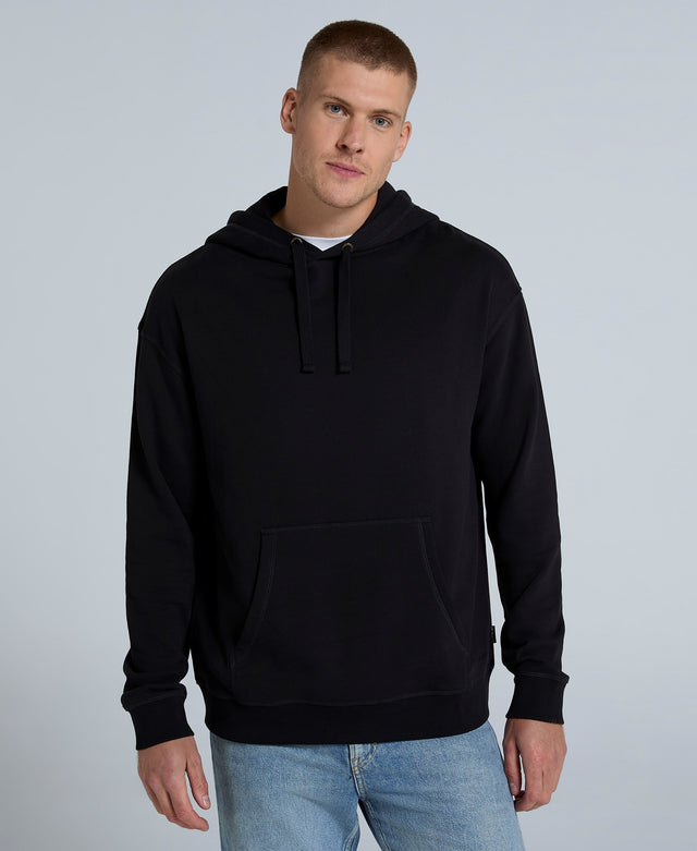 Icon Mens Organic Drop Shoulder Hoodie - Jet Black