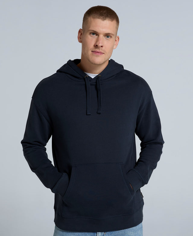 Icon Mens Organic Drop Shoulder Hoodie - Navy