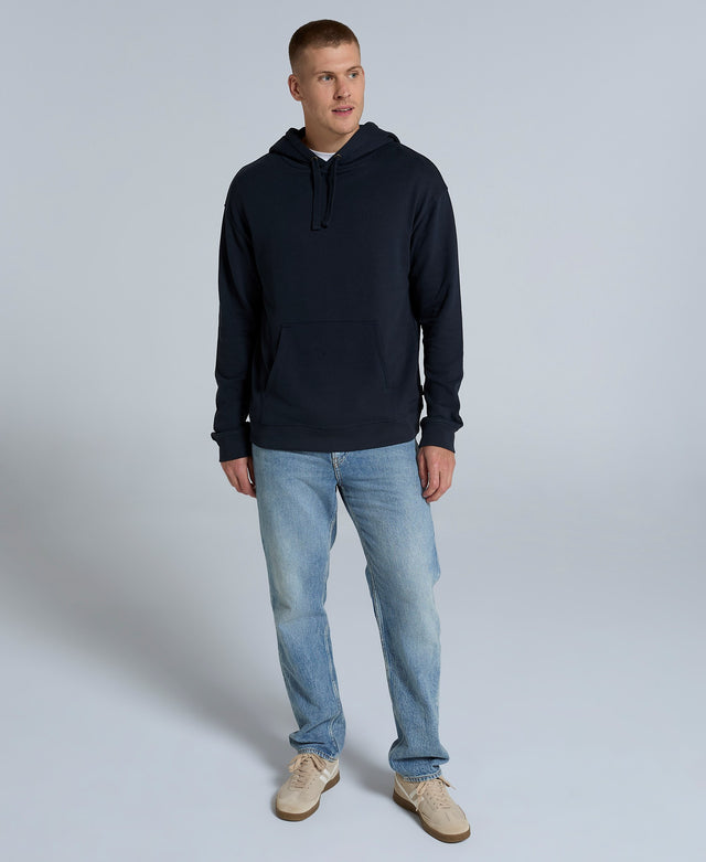 Icon Mens Organic Drop Shoulder Hoodie - Navy