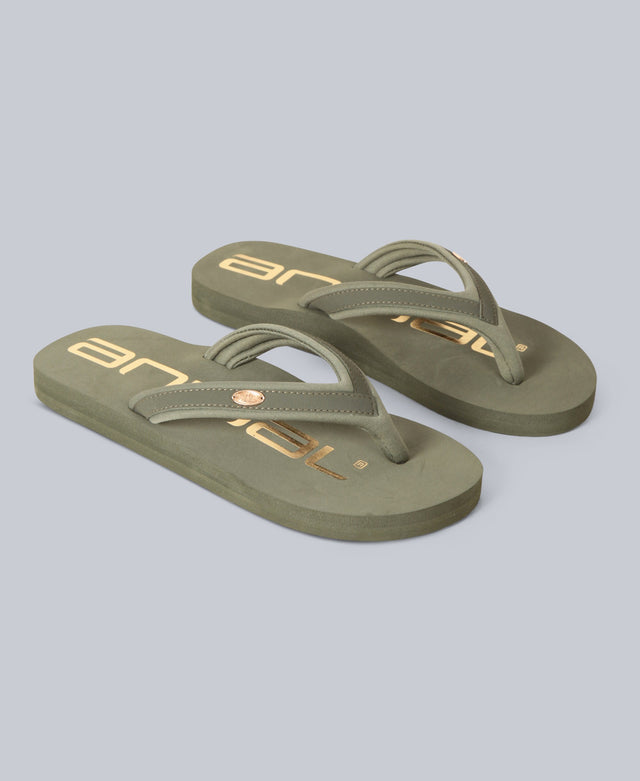 Swish Womens Recycled Flip-Flops - Khaki