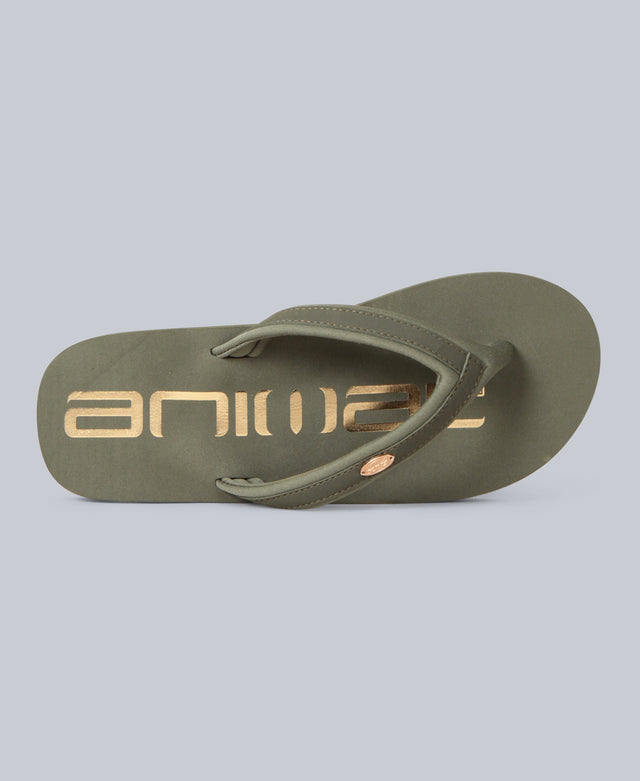 Swish Womens Recycled Flip-Flops - Khaki